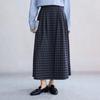 INMAN Women's Retro Plaid A-Line Skirt
