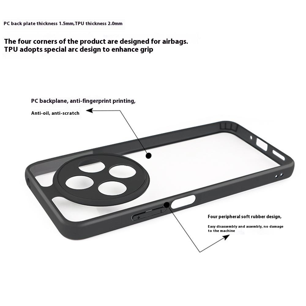 Für Xiaomi Poco C75 4G/Redmi 14R 5G/14C 4G Hülle Stoßfest PC+TPU Transparent Rückseite Handyhülle