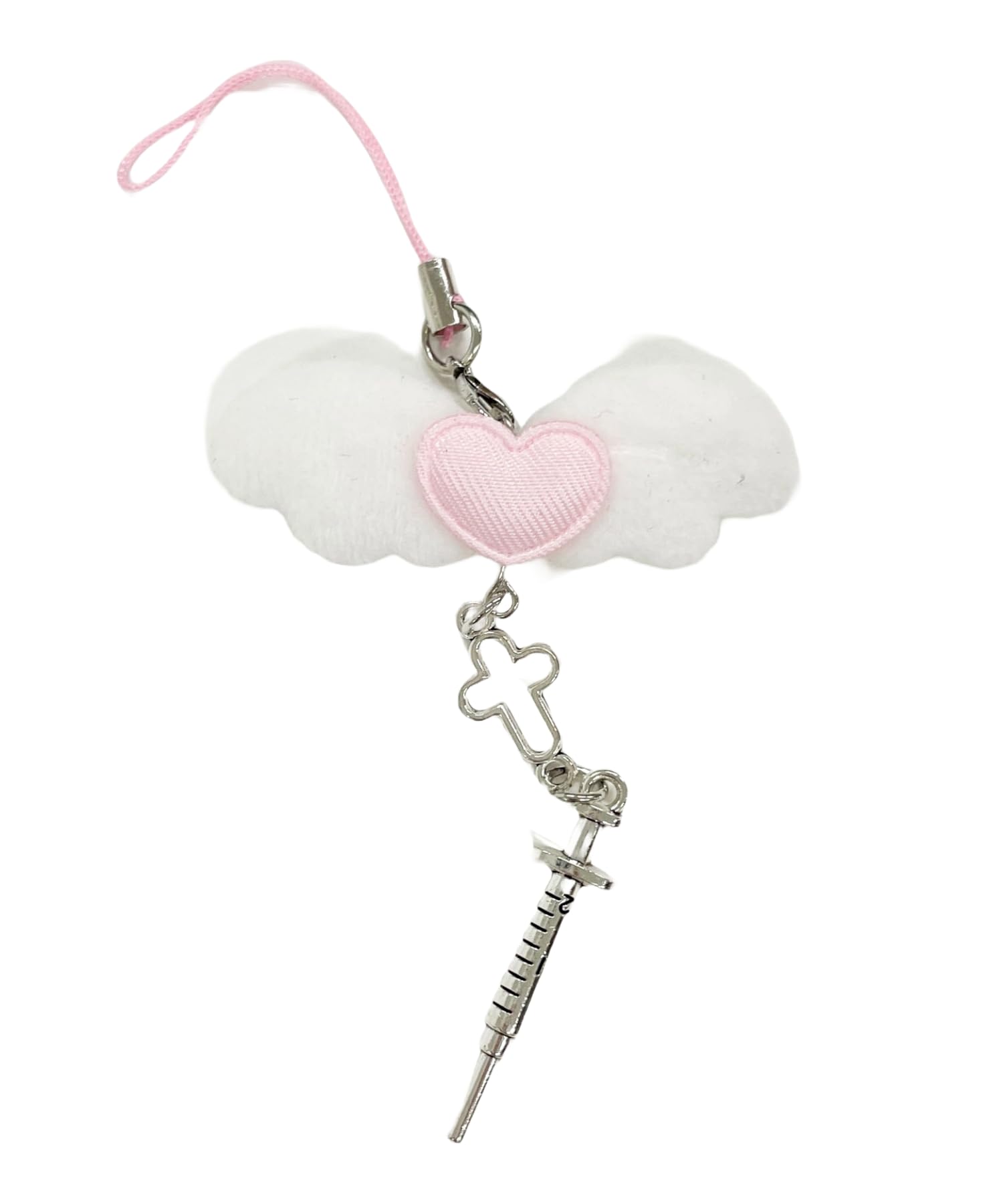 

WEGO Брелок Сердце Ангел Школьный Размер Розовый, Подарок, Милый, Девичий, Женский, F, розовый