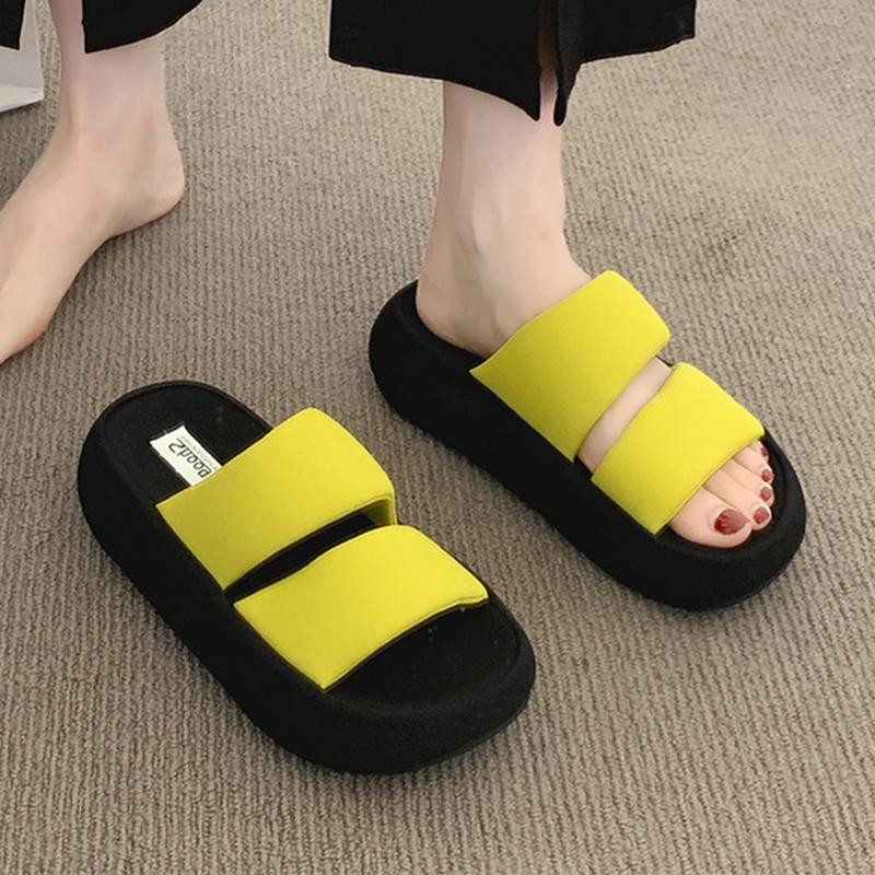 Fashion Flats Platform Women Slippers Fashion Designer Shoes Dress Summer Woman's Sandals 2025 Casual Slides Luxury Zapatos De Mujer