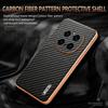 AZNS For Honor Magic7 Pro 5G Case Electroplating Carbon Fiber Texture PU+TPU Phone Cover