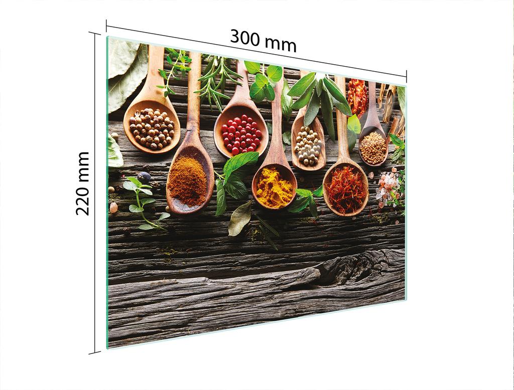 SZKLANA DESKA DO KROEJNIA 30x22 PRZYPRAWY