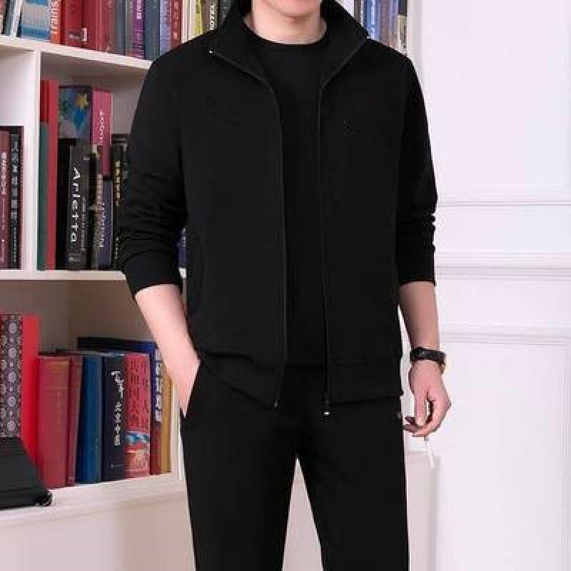 Mens Casual Sports Zip Tracksuit Stand Collar Hoodie Running Training Outfit Women