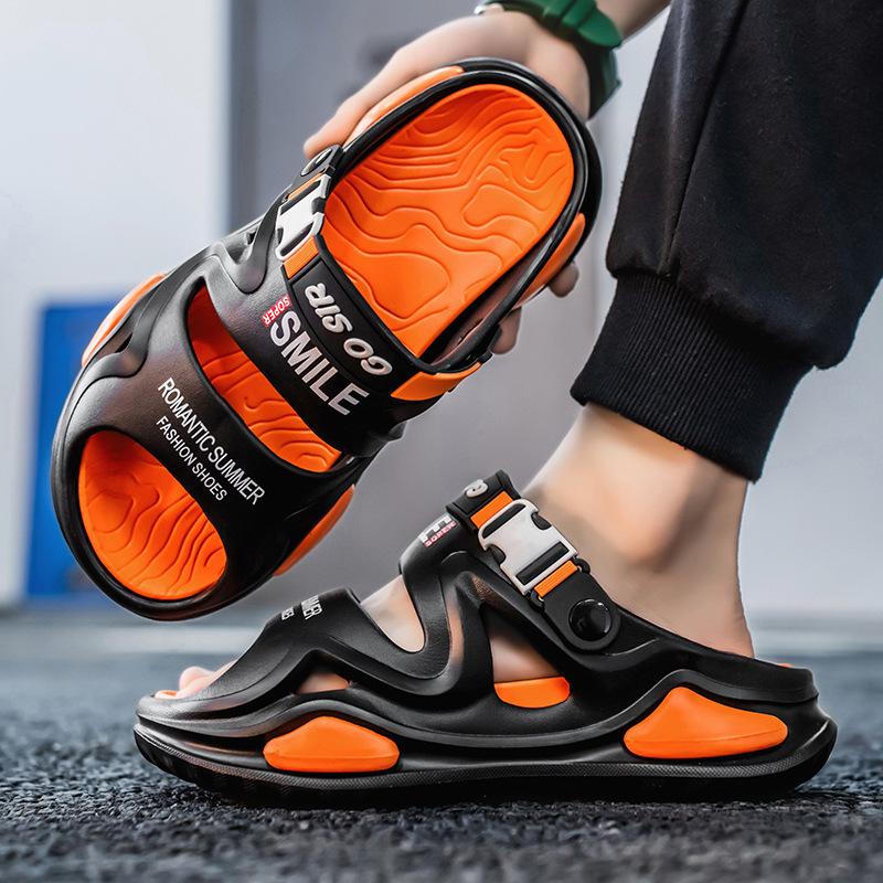 Thick-soled heightening slippers, non-slip one-word drag for summer wear, beach sports driving, dual-purpose beach sandals
