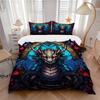 3pcs Stained Glass Dragon Duvet Cover Set, 1 Duvet Cover + 2 Pillowcases (No Insert), High-Definition Print, Home & Dorm Yy251123030