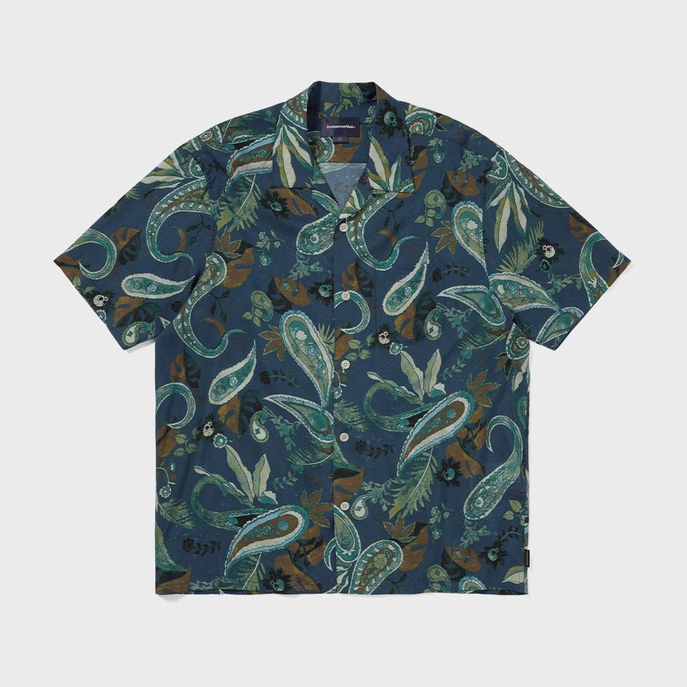 

ThIS IS Never That Weird paISley S S Shirt Navy L