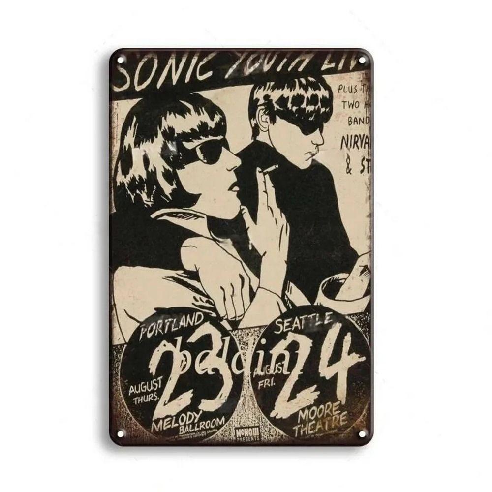 Rock Band Tin Signs, Metal Music Wall Decor 20x30cm