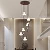 Modern Chinese Spiral Chandelier for Duplex Villas and Restaurants