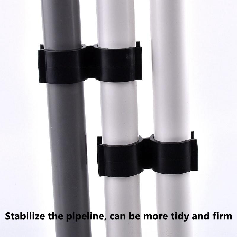 3~20PCS 20mm 25mm 32mm Type H Pipe Clamps Aquarium Fish Tank Fitting Agricultural Irrigation Water Pipe Support Double U Type