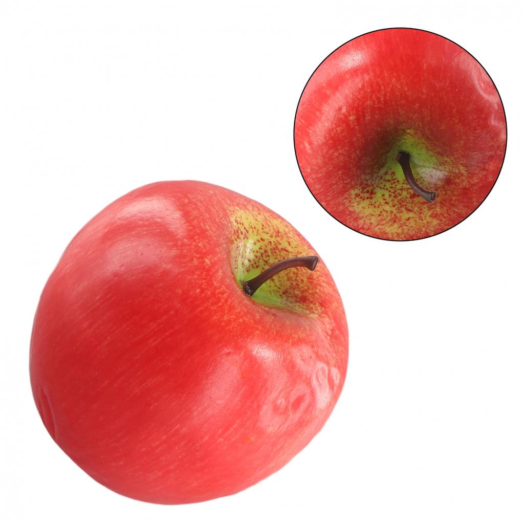 Home Shop Party Decor Lifelike Artificial Fruit for Kitchen Display (Red)