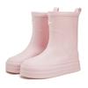 Women's thick-soled medium tube water shoes can be worn in all seasons, work shoes, car wash waterproof and non-slip indoor and outdoor rubber shoes