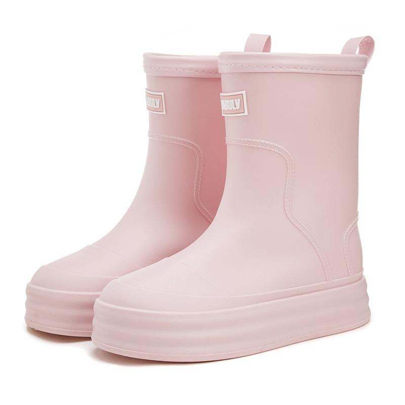 Women's thick-soled medium tube water shoes can be worn in all seasons, work shoes, car wash waterproof and non-slip indoor and outdoor rubber shoes
