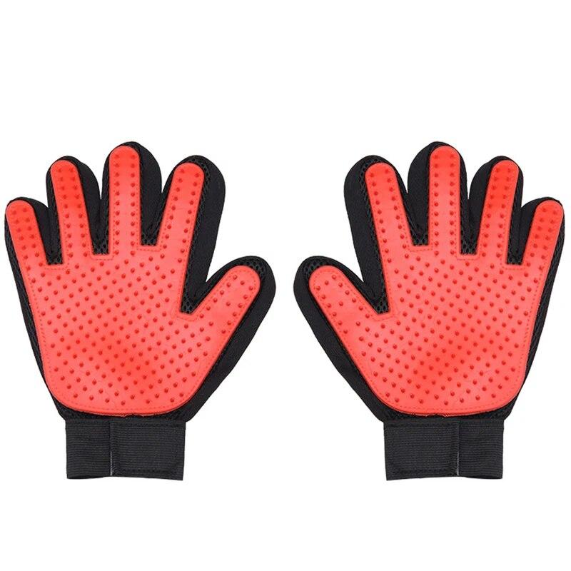 2PCS Pet Grooming Glove Effective Massage for Dog Cat Hair Remove Gloves Dog Gentle Deshedding Cleaning Brush Cepillo Para Perro