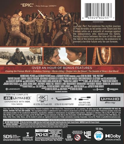 Dune: Part Two (4K Ultra HD + Digital) [4K UHD]