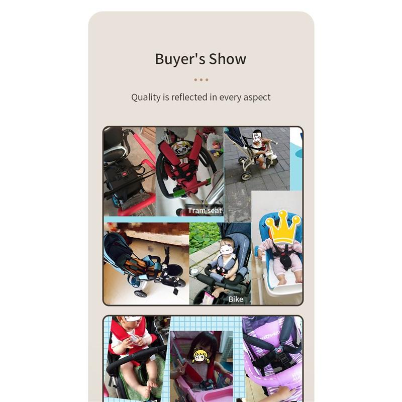 Nastavitelný pětibodový dětský bezpečnostní pás, dětský dětský bezpečnostní pás na jídelní židličku do kočárku