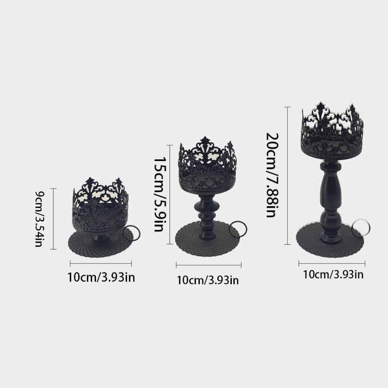 Vintage Crown Candle Holder Electroplated Iron Royal Decor for Wedding/Home Antique Gothic Centerpiece