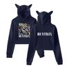 KPop Demon Hunters 2025 Merch Hoodies Sweatshirt for Girls Cat Ear Crop Pullover Casual Clothes