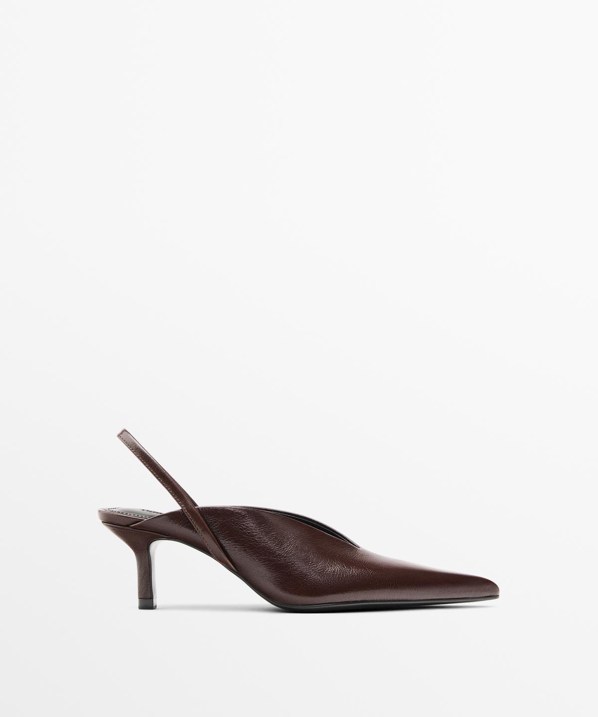 Massimo Dutti Slingback papēžu kurpes Bordeaux/42