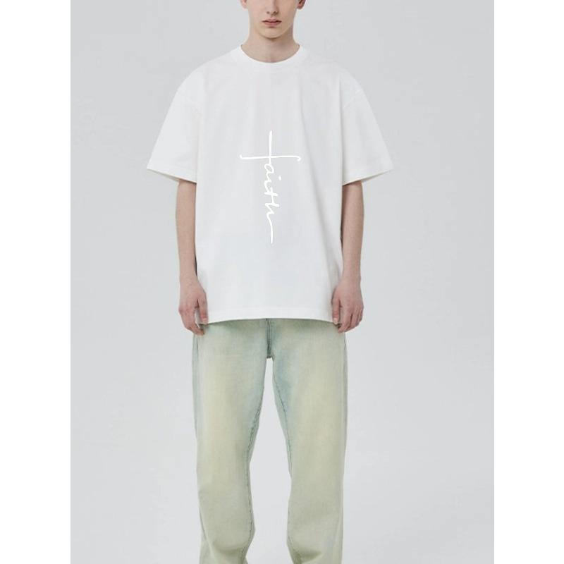 Černé tričko s potiskem kříže víry pro volný čas