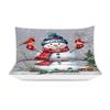 Winter Snowman Three-Piece Quilt Cover 3D Digital Printing Bedding Set Bed Cover