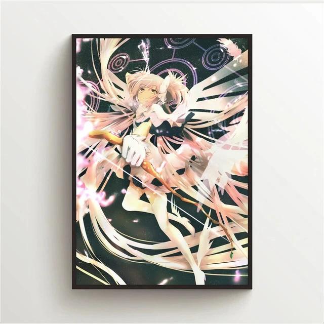 Puella Magi Madoka Magica Ιαπωνικό Άνιμε Κινούμενα Σχέδια Αφίσες Εκτυπώσεις Τέχνη Τοίχου Ζωγραφική σε καμβά Εικόνα για Σαλόνι Διακόσμηση Σπιτιού