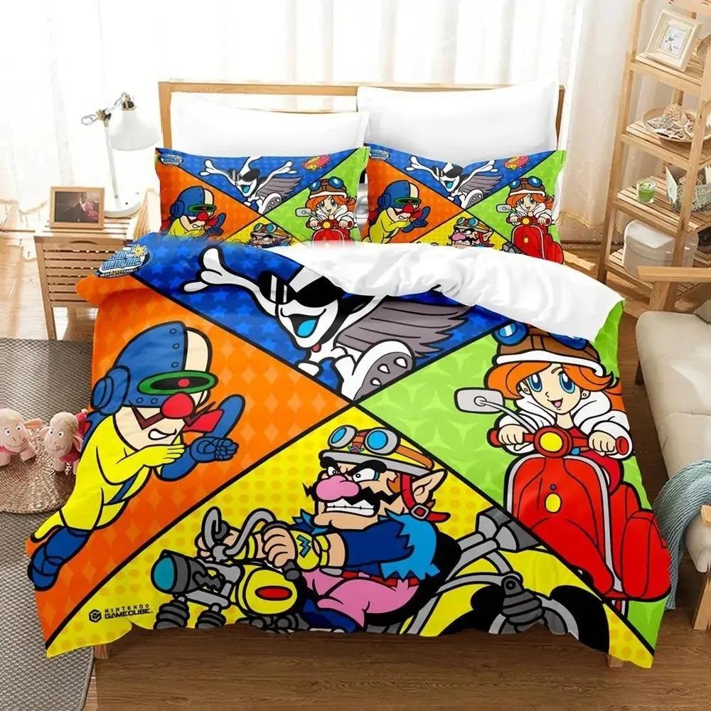 Cartoon Wario Ware Get It Together Bedding Set Duvet Cover Bed Set Quilt Cover Pillowcase Comforter King Queen Size Boys Adult