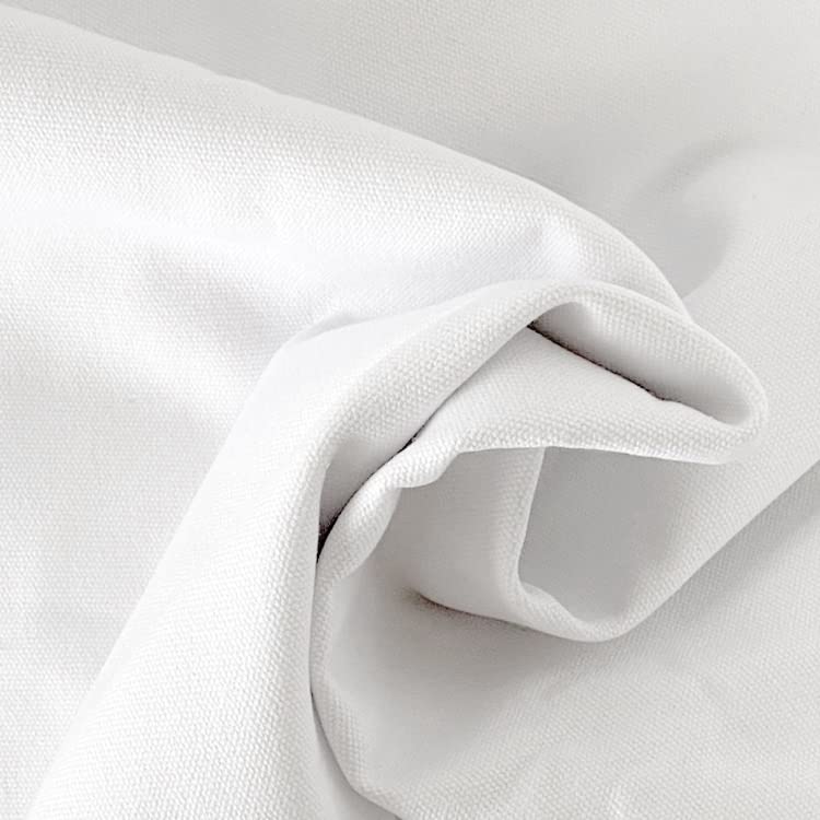 moonfarm White 11 Cotton Canvas x 145cm Wide No. 100% Fabric, 1-2m (1m)