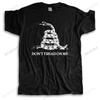 Baumwoll T-Shirt Unisex Rundhals Oberteile Sommer Unisex T-Shirt Dont Tread on Me Gadsden Größere Größe Herren Schwarz Hohe Qualität T-Shirt