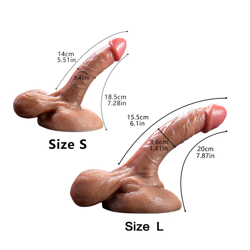 Meat-King Super Soft Dildo with Egg Female Sex Toys Liquid Silicone Simulation Phallus Suction Cup Female Masturbation Devices