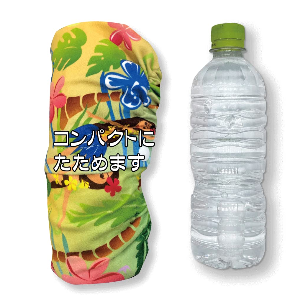 Photocatalytic smooth and dry rolled Hula 83cm x 125cm Asuka antibacterial and deodorizing towel microfiber, "Hawaiian towel, girl, green" towel,