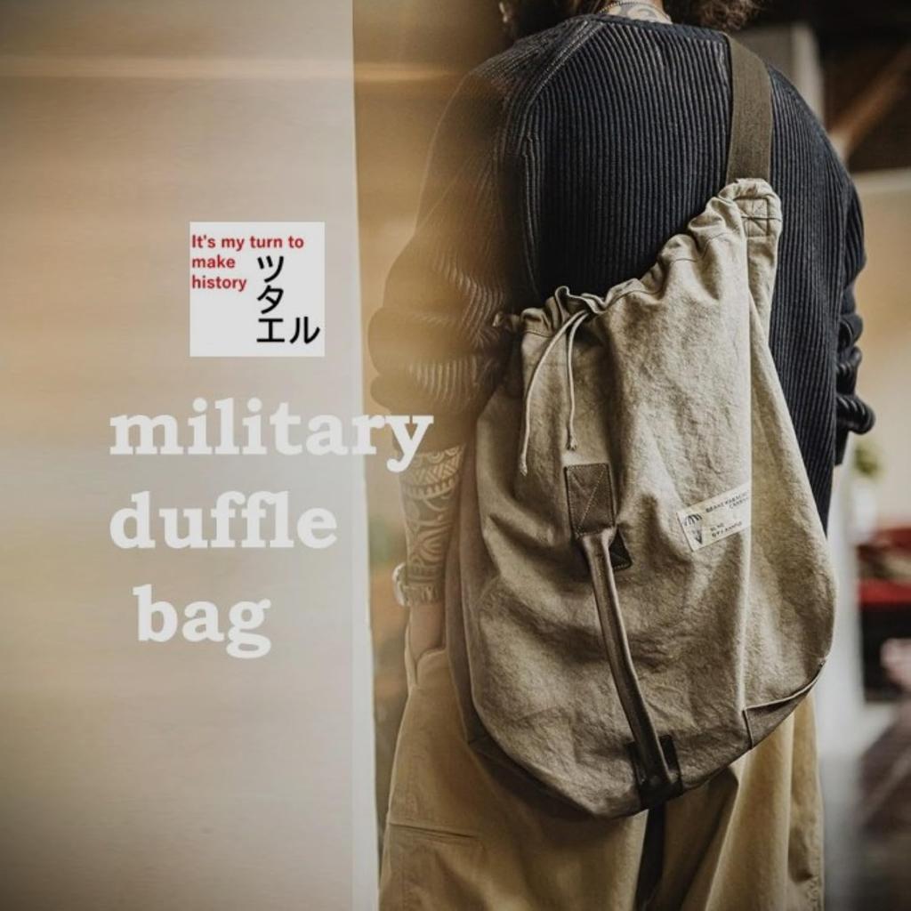 Militär Seesack Schulter American Vintage und Sea Barrack Reiseausrüstung Tasche [Tsutaeru] Tasche, Khaki/Retro-Design, Tasche, Lässig, Canvas, Herren Damen, Tasche,