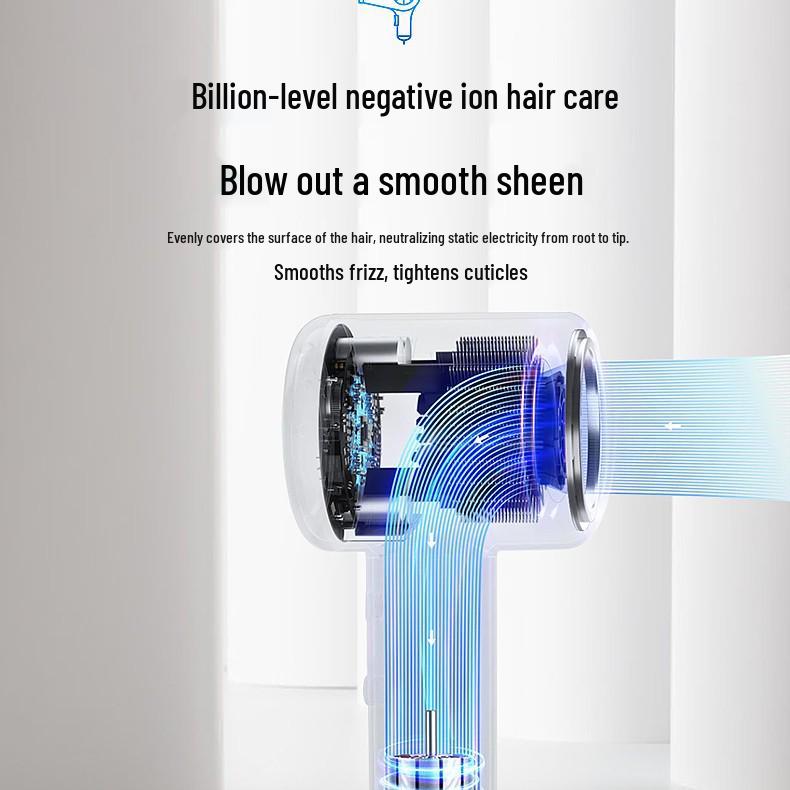 High-Speed Leafless Hair Dryer with Constant Temperature & Hydrating Negative Ions