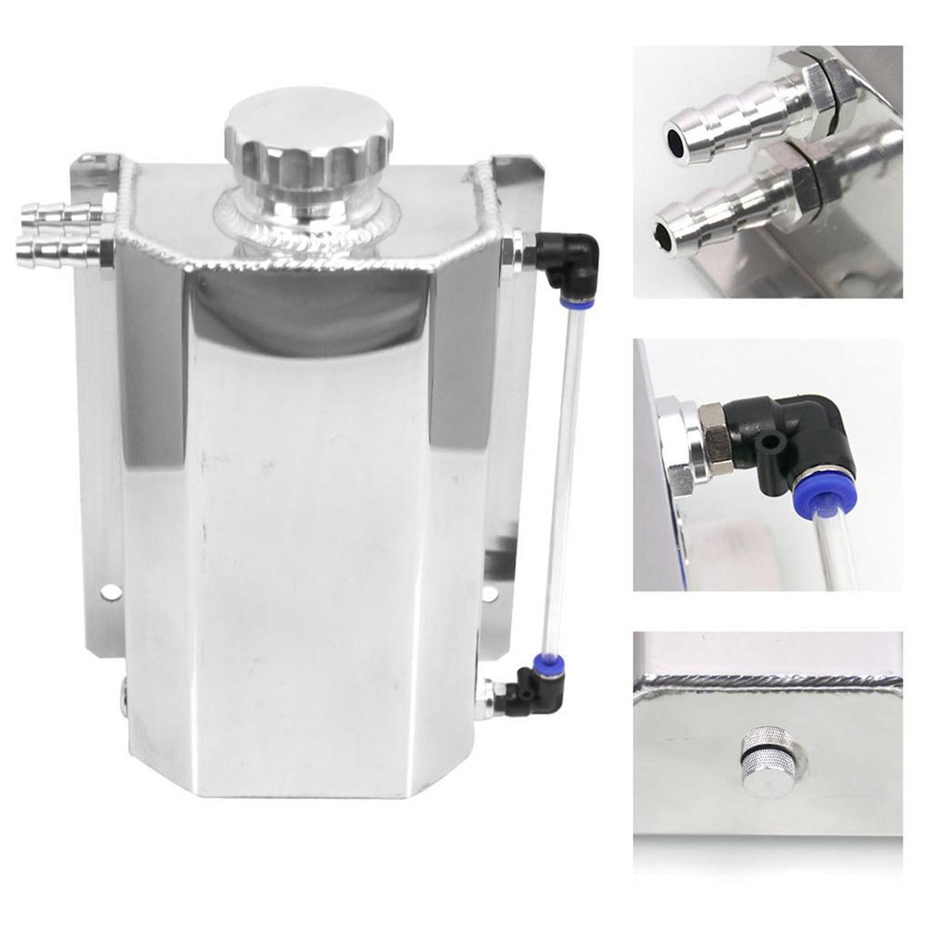 2L Coolant Radiator Overflow Tank Visible Coolant Level Square Expansion Reservoir Engine Oil Catch Can Automotive Accessories