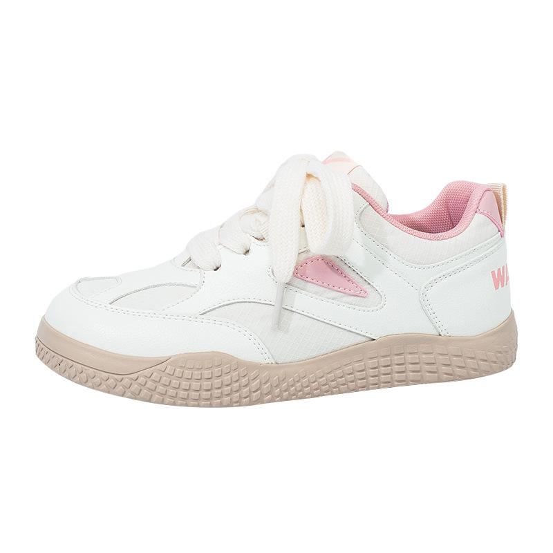 Cream Yellow College Wind Small Fresh Soft Sole Rhombus Mesh Big Head Shoes Outdoor Hiking Is Not Tired