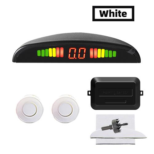 Hippcron Car Parking Sensor Kit 2 Sensors 22mm LED Screen Reverse Radar Sound Alert Indicator System 8 Colors