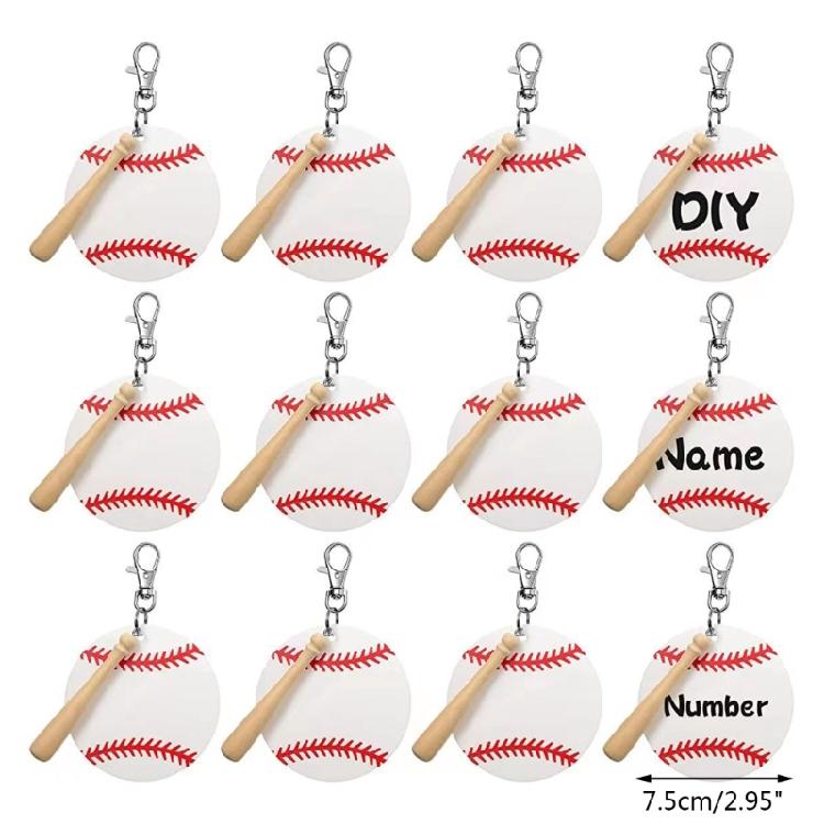 36 Pieces Keychain Blank Kit with Lobster Clasp Accessory Boys Girls Fans