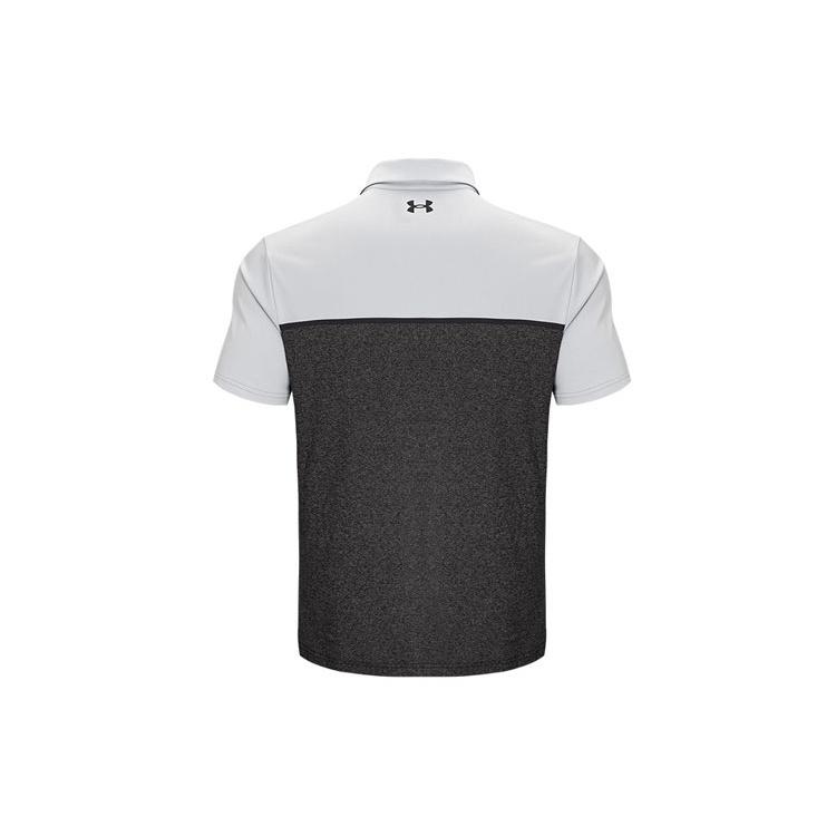 Under Armour Playoff Polo Shirts Men's Black Polo Collar Moderate Straight Fit Unisex 1362495-001