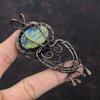 Mystic Fire Labradorite Pendant Copper Wire Wrapped Pendant Handmade Pendant Wire Wrapped Jewelry Gemstone Pendant For Gift Copper Jewelry