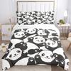 Cute Panda HD Print Polyester Bedding Set,Kids or Adults for Beds Quilt Cover Pillowcase Bedding Set,girl King Size Bedding Set