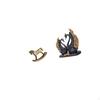 Rustic Wooden Rocking Horse And Elegant Swan Couple Figurine Sculpture for Home Decor Countertop