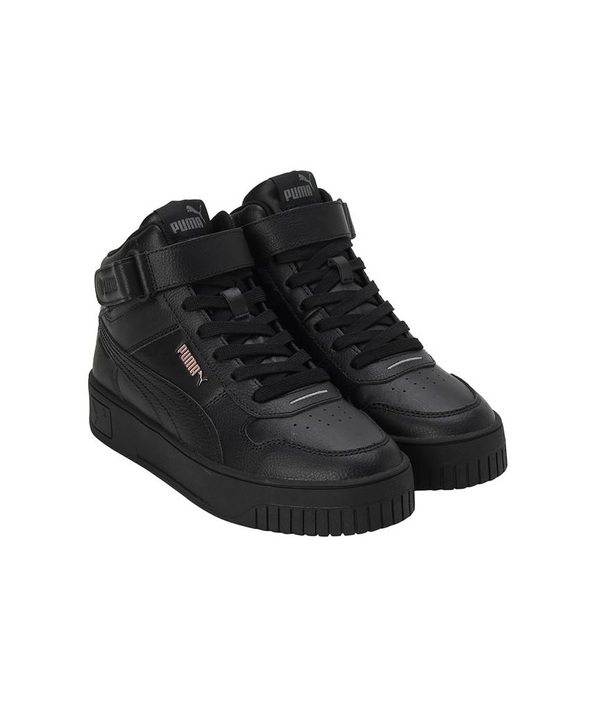 Puma Carina Street Mid Sneakers Puma Size (392337), Women's, Black/Puma Black/Rose Gold, 23.5cm