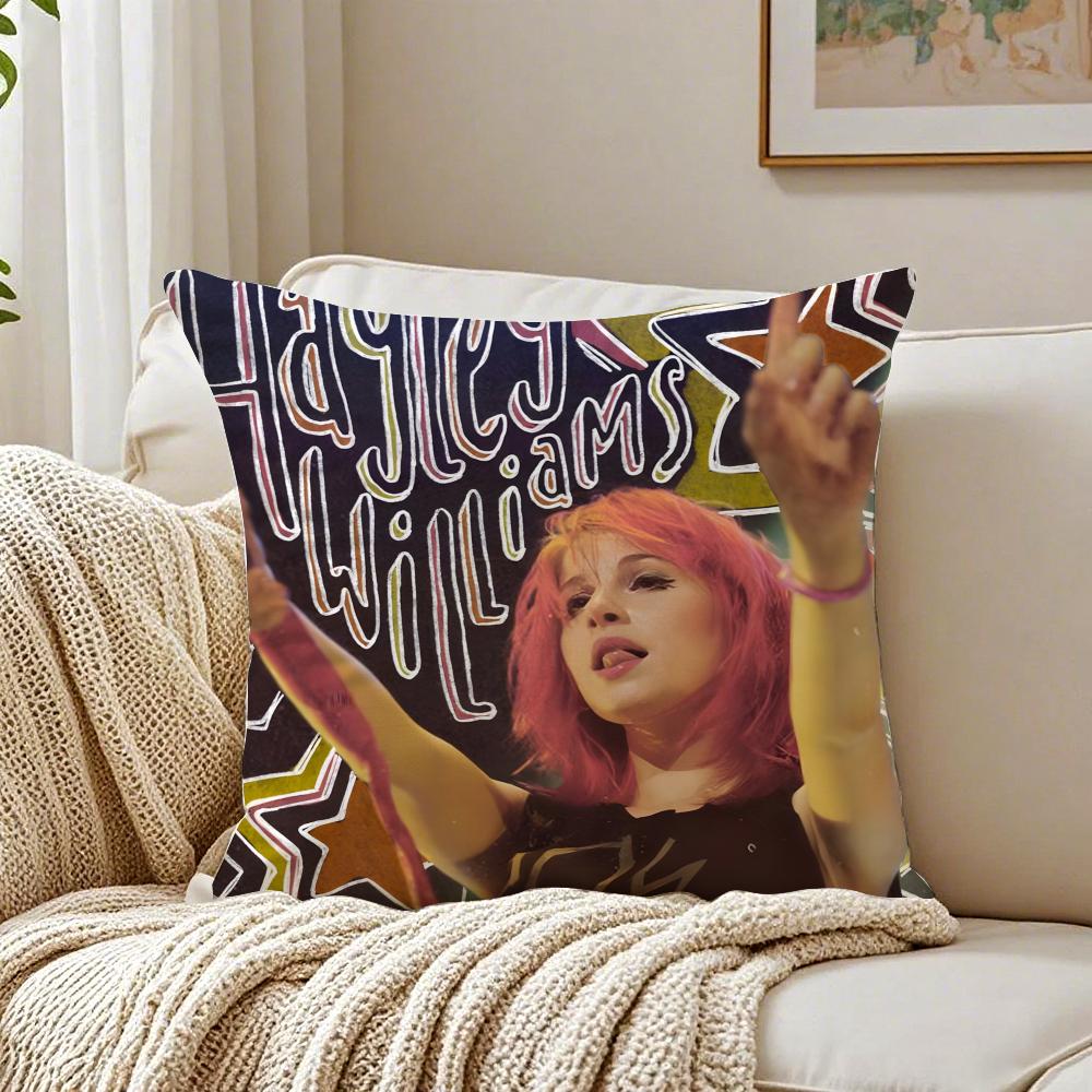 Band PopPunk PParamore Cushion Cover Pillowcase Antidustmite living Room Sofa Decor Cushion Room