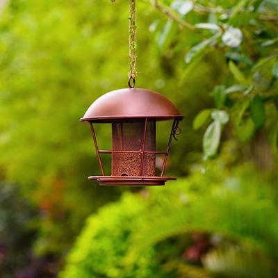 Vogelhäuschen mit Metallkuppel für den Außenbereich, Garten, Eisendekor