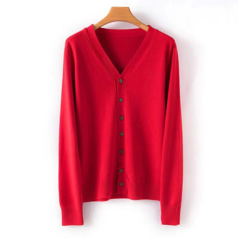 Women S Long Sleeve V Neck Cardigan Sweater Casual Style