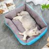 Rectangle Fluffy Dog Bed Washable Plush Pet Bed with Bolster Neck Support Comfy Warm Puppy Bed for Indoor Cats Small Medium Dogs