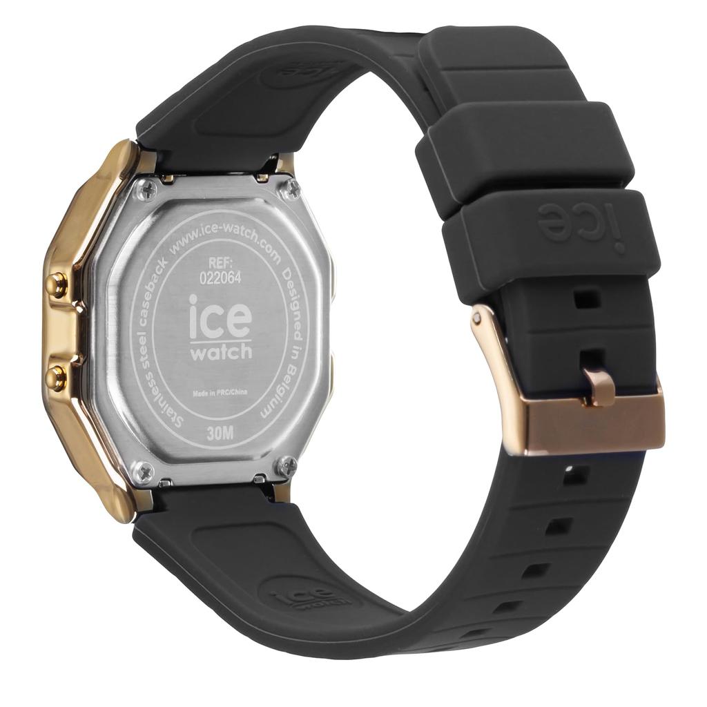 Authorized Dealer Ice Watch Digital Wristwatch for Women 022064 ICE digit Black Gold Small [Ice watch]