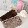 Rainbow Plush Leg Warmer for Trendy Party Costume Colorful Furry Fuzzy Boot Covers Leg Gaiters Footless Socks Streetwear