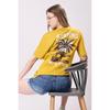 Camiseta Informal para Mujer Mezcla de Algodón Estampado Gráfico Top Oversize Paquete de 2