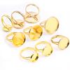 8-20mm 10pcs High Quality IRON Adjustable Ring Settings Blank/Base,Fit 8-20mm Glass Cabochons,Buttons;Ring Bezels