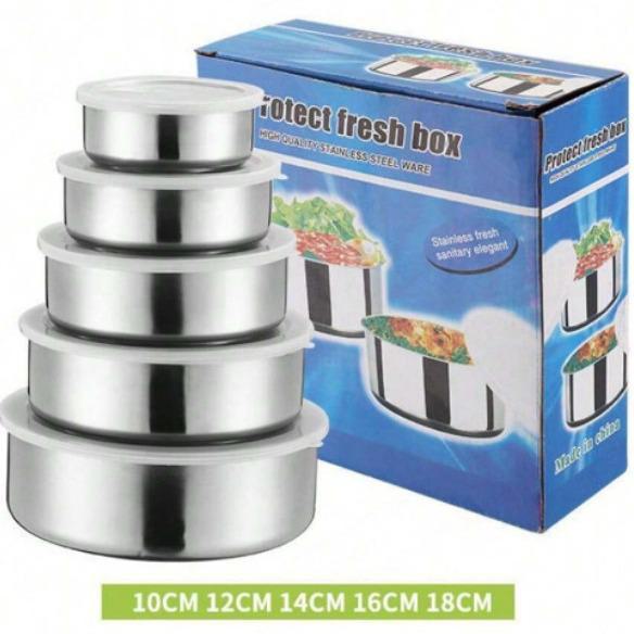 

Магнитный контейнер из нержавеющей стали для хранения свежих продуктов с пластиковыми крышками для банок для консервирования продуктов - варианты 10-18 см five-piece set